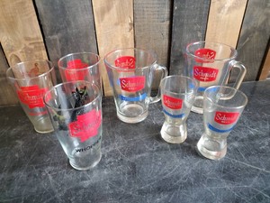 Cool Group of Schmidt Beer Pitchers & Glasses