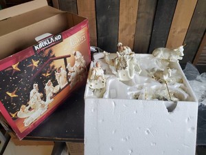 Very Collectible Kirkland Large Nativity Scene Complete