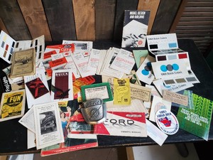 Lot of very cool Brochures, Auto Paperwork, and Interesting Items