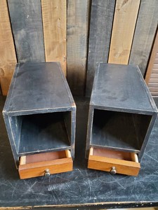2 Solid Cubbie Shelves with Mini Drawers - Very Cool