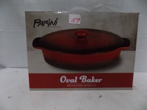 Parini Oval Baker Non Stick Ceramic Bakeware Dish - New in Box