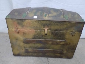 Antique Steamer Chest with Inside Tray 30 Wide x 17 Deep x 22 Height