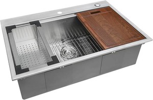 $459 Ruvati 30x22-in 16-Gauge Sink RVH8030
