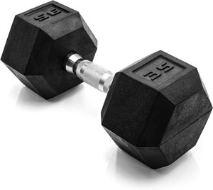 CAP Rubber Coated Dumbbell Weights, Singles