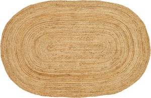 Hand Woven Jute Rug 2x3  Rustic Beige