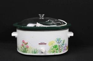 Vintage Presto Crock-Pot Slow Cooker With Glass Lid