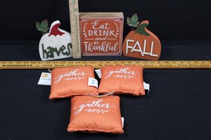 Fall & Thanksgiving Home Decor Mixed Lot - 6 Pieces