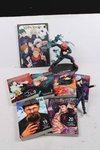 Jujutsu Kaisen Manga, Anime Guide & Yuji and Gojo Figures Mixed Lot