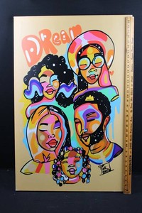Signed Tim Holmes Dream Family Portrait Canvas - 24 X 36 in