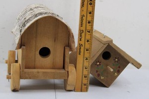 Rustic Wooden Birdhouses Mixed Lot (Lot of 2)