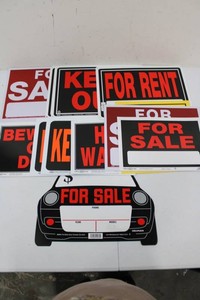 Hillman Real Estate & Vehicle Sign Assortment (Lot of 11)