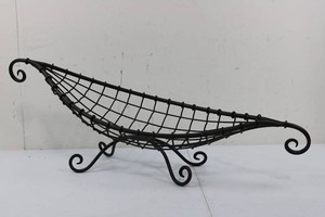Wrought Iron Scrollwork Basket 32 in W