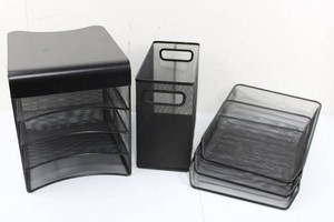 Black Mesh Desk Organizer Mixed Lot - 5 Pieces
