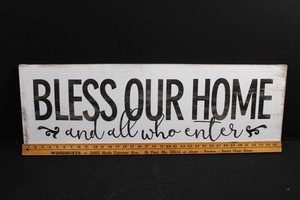 Bless Our Home Wooden Wall Sign - 36