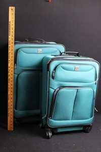 Turquoise Rolling Suitcases Set (Lot of 2)
