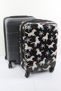 Made by Design Rolling Suitcases - Unicorn Print & Black (Lot of 2)