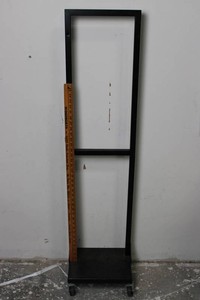 Black Metal Utility Cart With Caster Wheels