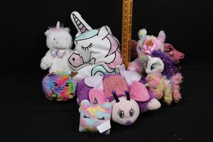 Assorted Plush Unicorns & Ponies - 8pc Mixed Lot