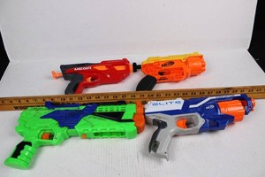 Nerf Foam Dart Blasters - Mega, Elite Disruptor & Assorted (Lot of 4)