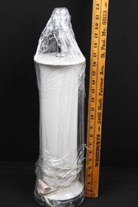White Table Lamp With Clear Acrylic Base - 22 in H