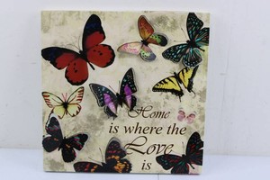 Butterfly 3D Wall Art - Home Is Where the Love Is, 16 X 16 in