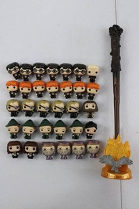 Harry Potter Character Figure Mixed Lot - 32 Figures With Wand & Display