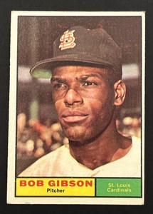 1961 Topps Baseball Bob Gibson #211 St. Louis Cardinals HOFer