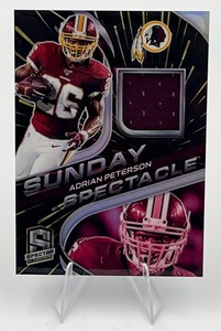 2020 Panini Spectra Sunday Spectacle Relics Adrian Peterson Numbered 0375 Football Card