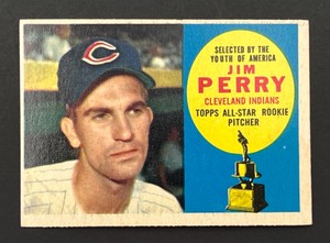 1960 Topps Baseball - Topps All-Star Rookie Jim Perry #324