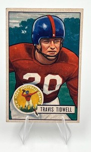 1951 Bowman Football #19 Travis Tidwell New York Giants
