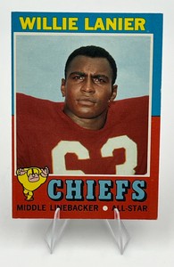 1971 Topps Football #114 Willie Lanier Kansas City Chiefs All-Star