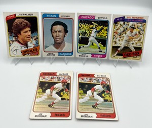 1974 & 1980 Topps Baseball Card Lot - Joe Morgan  Jim Palmer  Yaz  Billy Williams  Fergie Jenkins