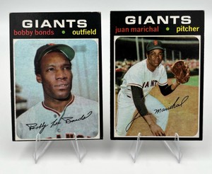 1971 Topps Baseball #325 Juan Marichal & #295 Bobby Bonds