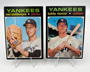 1971 Topps Baseball - #615 Mel Stottlemyre & #635 Bobby Murcer New York Yankees