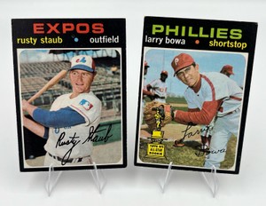 1971 Topps Baseball Card Lot - #560 Rusty Staub & #233 Larry Bowa