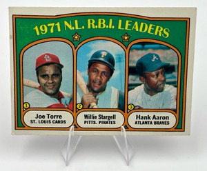 1972 Topps Baseball N.L. RBI Leaders #87 Hank Aaron  Stargell  Torre
