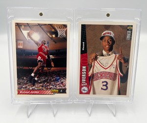 1996 Upper Deck Allen Iverson RC #301 & 1992 Upper Deck Michael Jordan #23