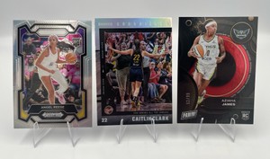 WNBA Basketball Card Lot - 2025 Panini Chronicled Holo Caitlin Clark #30  #RC11 Aziaha James RC Numbered 5299  2024 Prizm Draft Picks Angel Reese RC #38