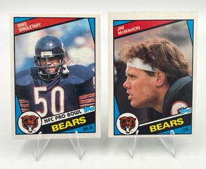 1984 Topps Football Chicago Bears Lot - #232 Mike Singletary & #227 Jim McMahon