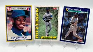 Ken Griffey Jr. Lot - 1991 Post Collector Series #11  1991 Score Rifleman #697 Insert  1991 Score #2