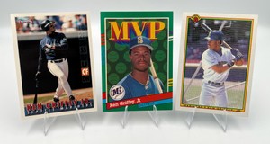Ken Griffey Jr. Lot - 1990 Bowman #481 2nd Year Card  1995 Bazooka #31  1991 Donruss MVP #392