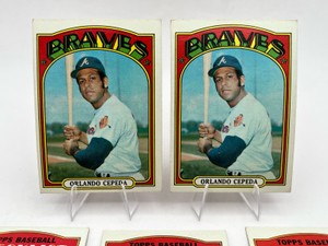 1972 Topps Baseball Card Lot - #195 Orlando Cepeda & Checklists