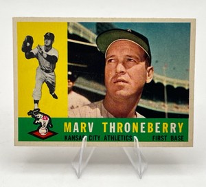1960 Topps Baseball Marv Throneberry # 436 Kansas City Athletics