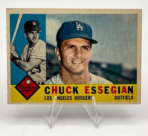 1960 Topps Baseball Chuck Essegrian #166 Los Angeles Dodgers