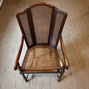 Cane-back Wooden Arm Chair