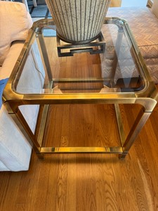 Mid Century Brass Side Tables
