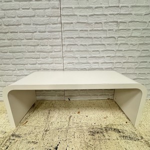 White Modern waterfall-style bench
