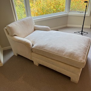 Upholstered Chaise Lounge Chair with Rolled Arms