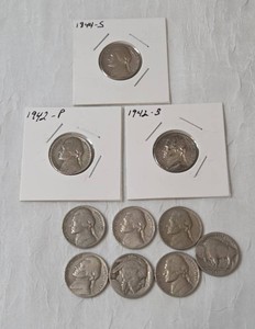 1930s and 1940s Nickels, Some Silver
