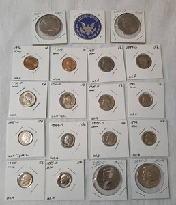 UNC. US Mint Coins - Mixed Dates - (Pennies, Nickels, Dimes, Half Dollar) - 18 Coins